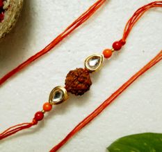 Kundan, Acrylic Beads Beads Rakhi for Festive Gifting