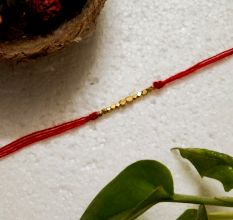 Elegant Brass Beads Rakhi for Brothers