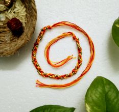 Traditional Rakhi with Metal Beads