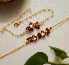 Vibrant Kundan, Acrylic Beads Rakhi for Special Bonds