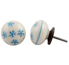 Blue Snow Flakes Knob (1)