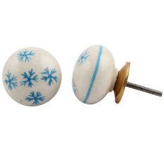 Blue Snow Flakes Knob (1)