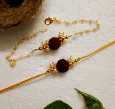 Traditional Rakhi with Acrylic Beads, Metal