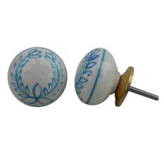 Olive Branch Ceramic Knob (1)