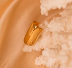 22K Gold Plated Ear Cuff â€“ No Piercing Required | Brass Handmade Jewelry for Women