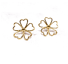 Flower Stud earring, Brass 18k gold plated, Wholesale earring for women