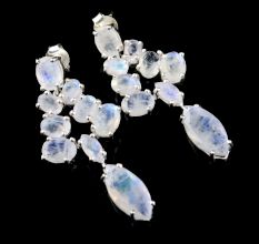 Natural Moonstone Dangle earring, 925 Sterling earring, Gift jewelry for women