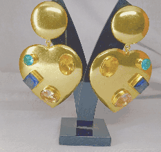 Colorful Cz stone Earring, Brass handmade earring for women