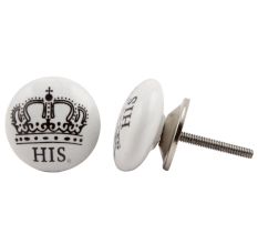 His Ceramic Flat Knob (1)