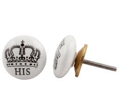 His Ceramic Flat Knob (1)