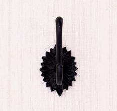 Decorative Black Aluminum Towel Wall Hook