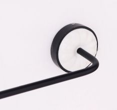 Black White Aluminum Ceramic Wall-Mounted Towel Bar for Bathroom
