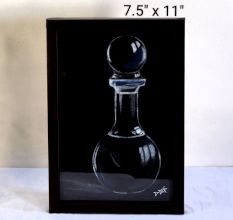 The Pawn Soft Pastels Still Life on Black Paper by Artist Dimpana | 7.5 x 11 Inches