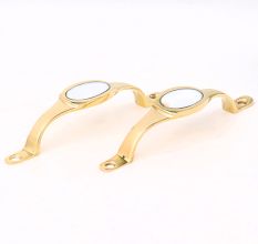 Golden White Mother of Pearl Brass Cabinet Door Handle
