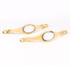 Golden White Mother of Pearl Brass Cabinet Door Handle