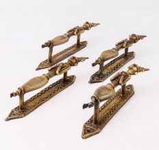 Tribal Lady Brass Door Handles- Pack of 4