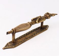 Tribal Lady Brass Door Handles- Pack of 4