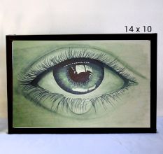 TEARY EYE Realistic Pencil Sketch Art on Paper by Artist Dimpana | 14 x 10 Inches