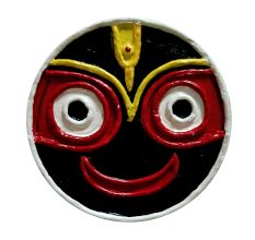 Hand-Painted Back-to-Back Decorative Piece â€“ Jagannath & Shankh Design