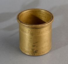 Handmade Engraved Brass Panchpatra Water Pot for Rituals