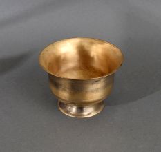 Brown Brass Holy Kumkum Pot for Hindu Rituals