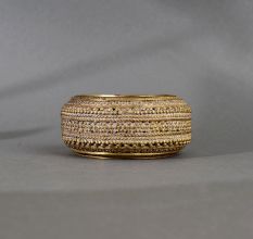 Beautiful Engraved Brass Ashtray in Tribal Art