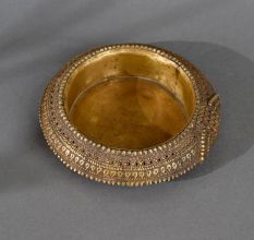 Handmade Brass Tribal Ashtray with Engraving for Decor