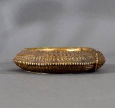 Handmade Brass Tribal Ashtray with Engraving for Decor