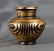 Vintage Finish Brass Water Pot for Hindu Rituals and Decoration