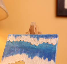 Mini Beach Canvas Art with Shells for DÃ©cor