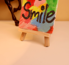 Colorful Textured Smile Canvas Art for Gifting