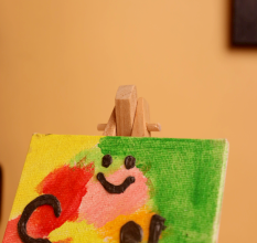 Colorful Textured Smile Canvas Art for Gifting