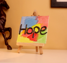 Colorful Hope Textured Canvas Painting for Inspiration