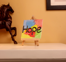 Colorful Hope Textured Canvas Painting for Inspiration