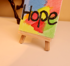 Colorful Hope Textured Canvas Painting for Inspiration