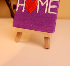 Mini Home Wall Art with Heart Textured Design