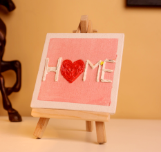 Mini Home Canvas Art with Heart Accent