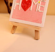 Mini Home Canvas Art with Heart Accent