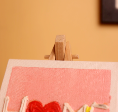 Mini Home Canvas Art with Heart Accent