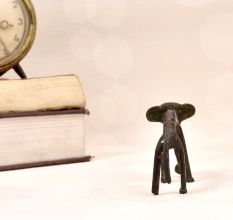 Handmade Finest Brass Long Elephant Statue in Folk Art