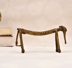Vintage Brass Small Long Elephant Statue for Home Decor
