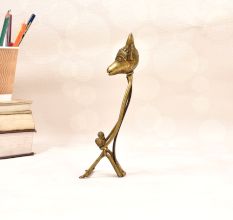 Tribal Vintage Folk Brass Iron Animal Head Figure for Decor