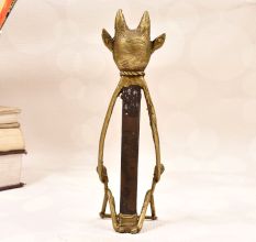 Tribal Vintage Folk Brass Iron Animal Head Figure for Decor