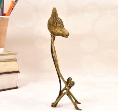 Tribal Vintage Folk Brass Iron Animal Head Figure for Decor