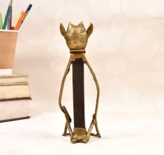 Handmade Vintage Folk Brass and Iron Figure with Animal Head