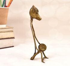 Handmade Vintage Folk Brass and Iron Figure with Animal Head