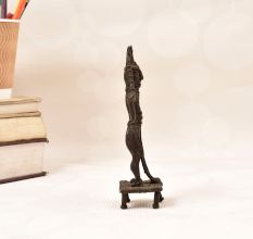 Handmade Folk Brass Tribal Lord Shiva Statue for Decoration