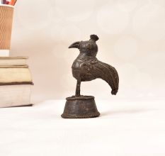 Tribal Folk Brass Handmade Peacock Statue for Home Decor