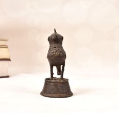 Tribal Folk Brass Handmade Peacock Statue for Home Decor
