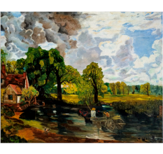 The Hay Wain â€“ Oil on Canvas by Artist B. Manikanta